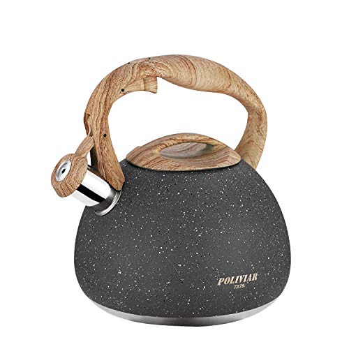 Poliviar Tea Kettle with Natural Stone Finish Poliviar Tea Kettle with Natural Stone Finish